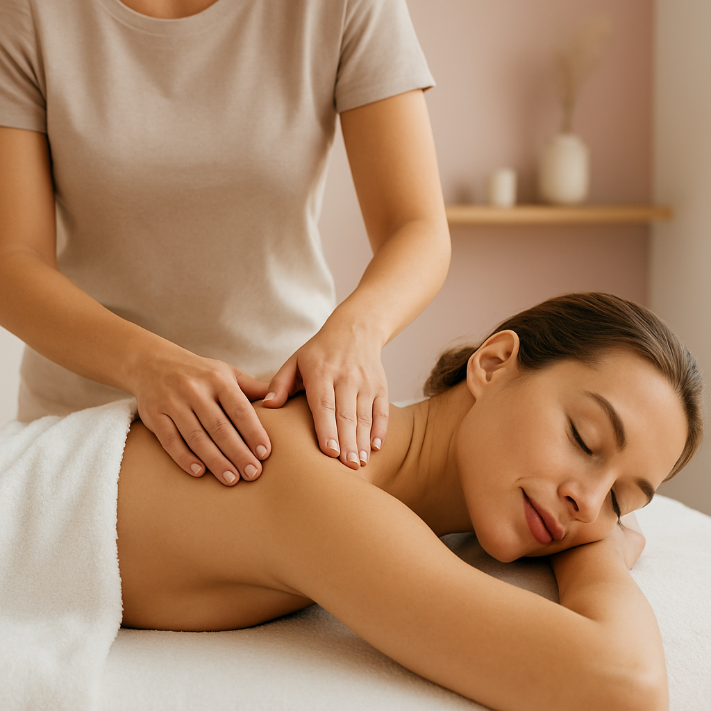 Relaxing lymphatic drainage massage